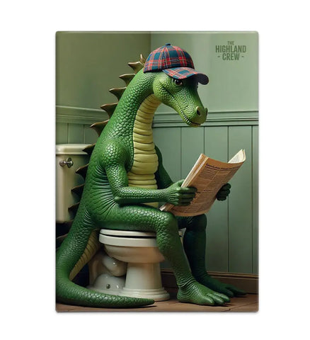 HIGHLAND CREW - LOCH NESS - Nessie Toilet Fridge Magnet Metal Signs