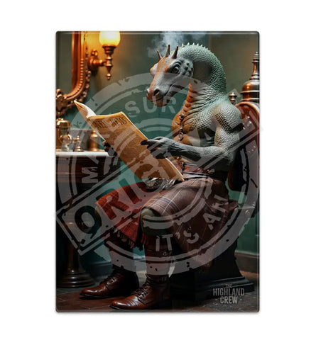 HIGHLAND CREW - LOCH NESS - Nessie Toilet Kilt Fridge Magnet Metal Signs