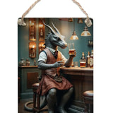HIGHLAND CREW - LOCH NESS - Nessie Whisky Bar Dangler Metal Signs
