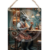 HIGHLAND CREW - LOCH NESS - Nessie Whisky Bar Dangler Metal Signs