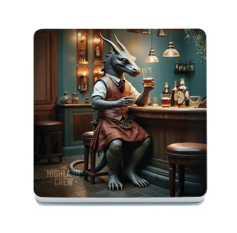 HIGHLAND CREW - LOCH NESS - Nessie Whisky Bar Fridge Magnet Metal Signs