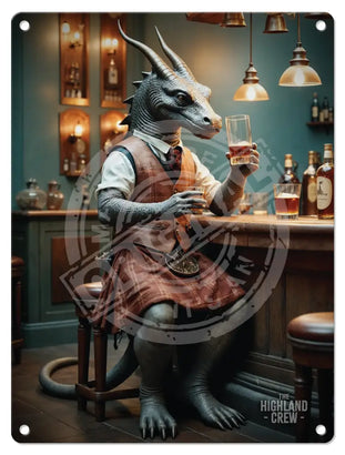 HIGHLAND CREW - LOCH NESS - Nessie Whisky Bar Metal Signs