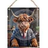 HIGHLAND CREW - Office Desk Dangler Metal Signs