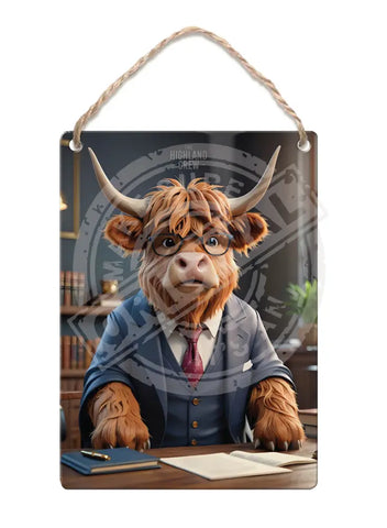 HIGHLAND CREW - Office Desk Fridge Magnet Metal Signs
