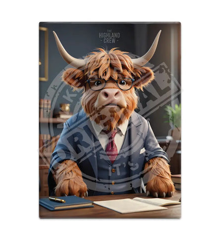 HIGHLAND CREW - Office Desk Fridge Magnet Metal Signs