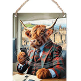 HIGHLAND CREW - Office Phone Dangler Metal Signs