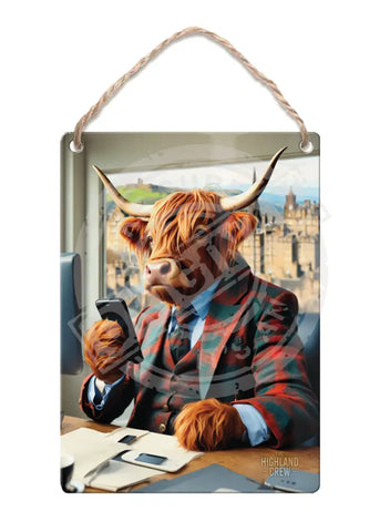 HIGHLAND CREW - Office Phone Fridge Magnet Metal Signs