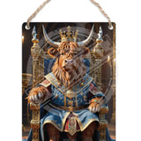 HIGHLAND CREW - On Throne Dangler Metal Signs
