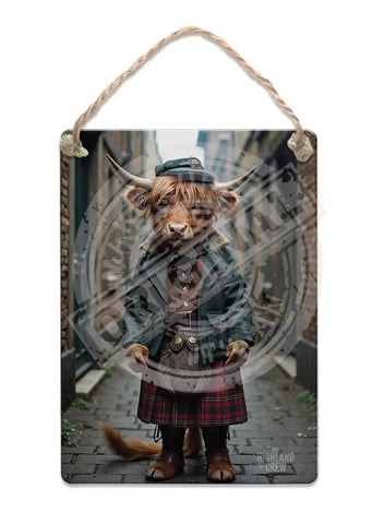 HIGHLAND CREW - Peaky Sporran Fridge Magnet Metal Signs