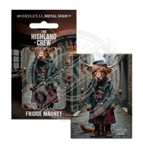 HIGHLAND CREW - Peaky Sporran Fridge Magnet Metal Signs