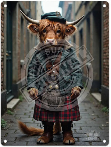 HIGHLAND CREW - Peaky Sporran Fridge Magnet Metal Signs
