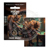 HIGHLAND CREW - Playing Pool Fridge Magnet Metal Signs