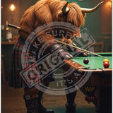 Highland Crew - Playing Pool Metal Signs