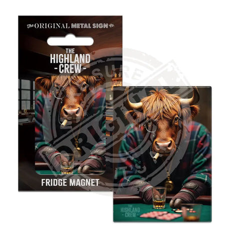 HIGHLAND CREW - Poker Fridge Magnet Metal Signs