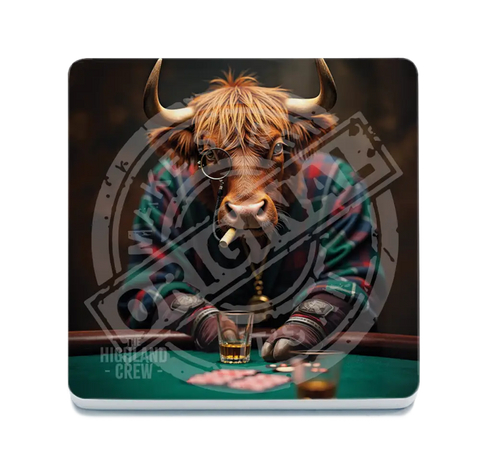 HIGHLAND CREW - Poker Fridge Magnet Metal Signs