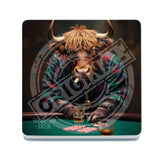 HIGHLAND CREW - Poker Melamine Coaster Metal Signs