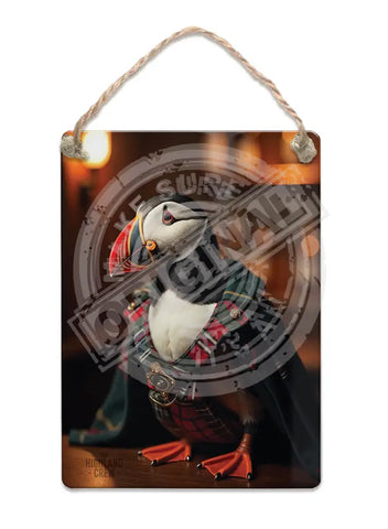 HIGHLAND CREW - Puffin Fridge Magnet Metal Signs