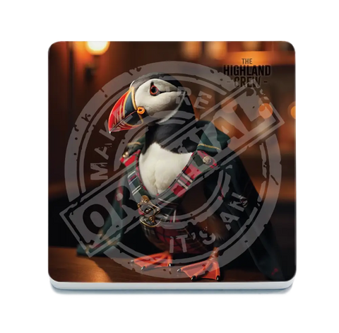HIGHLAND CREW - Puffin Fridge Magnet Metal Signs