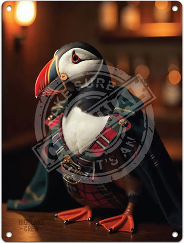 HIGHLAND CREW - Puffin Fridge Magnet Metal Signs