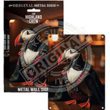 HIGHLAND CREW - Puffin Mini Metal Sign 15cm x 20cm Metal Signs