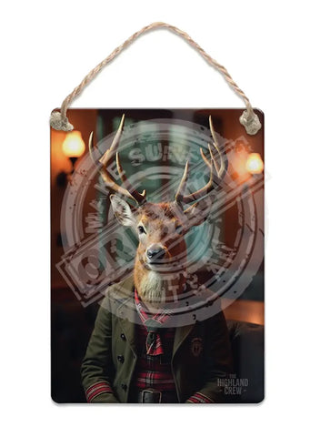 HIGHLAND CREW - Red Deer Fridge Magnet Metal Signs