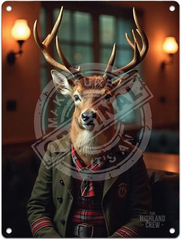 Highland Crew - Red Deer Metal Signs