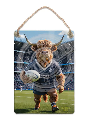 HIGHLAND CREW - Rugby Fridge Magnet Metal Signs