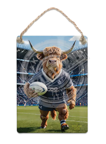 HIGHLAND CREW - Rugby Fridge Magnet Metal Signs
