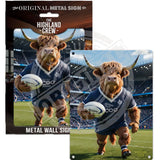 HIGHLAND CREW - Rugby Mini Metal Sign 15cm x 20cm Metal Signs