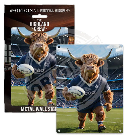 HIGHLAND CREW - Rugby Fridge Magnet Metal Signs