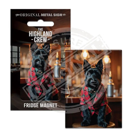 HIGHLAND CREW - Scottie Fridge Magnet Metal Signs