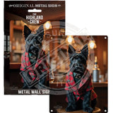 HIGHLAND CREW - Scottie Mini Metal Sign 15cm x 20cm Metal Signs