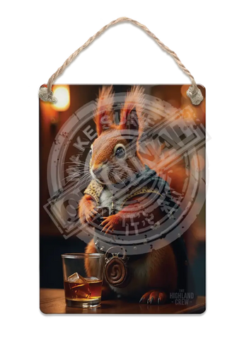 HIGHLAND CREW - Squirrel Fridge Magnet Metal Signs