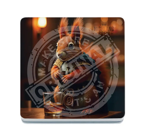 HIGHLAND CREW - Squirrel Fridge Magnet Metal Signs