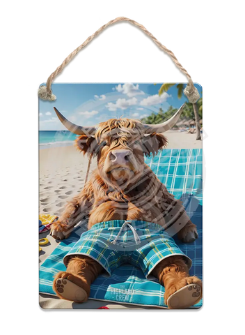 Highland Crew - Sunbathing Metal Signs