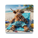 HIGHLAND CREW - Sunbathing Melamine Coaster Metal Signs