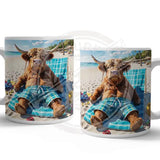 HIGHLAND CREW - Sunbathing Mug Metal Signs