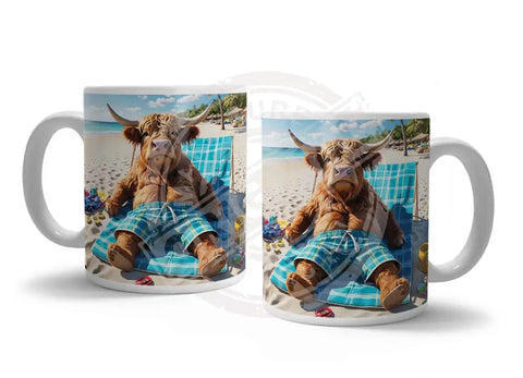 HIGHLAND CREW - Sunbathing Fridge Magnet Metal Signs