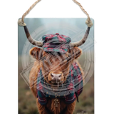 HIGHLAND CREW - Tartan Hat Dangler Metal Signs