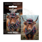 HIGHLAND CREW - Tartan Hat Fridge Magnet Metal Signs