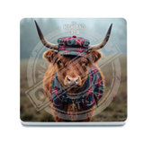 HIGHLAND CREW - Tartan Hat Melamine Coaster Metal Signs