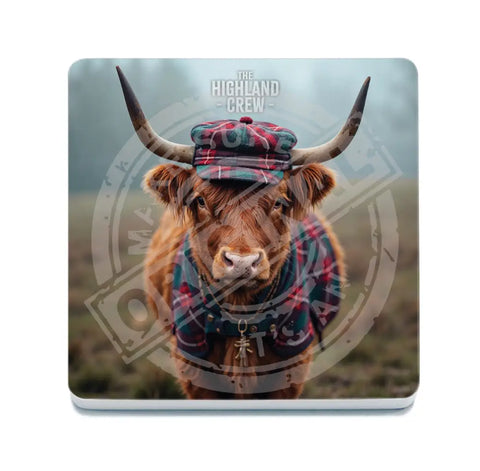 HIGHLAND CREW - Tartan Hat Fridge Magnet Metal Signs