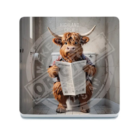 HIGHLAND CREW - Toilet time Fridge Magnet Metal Signs
