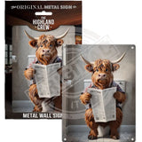 HIGHLAND CREW - Toilet time Mini Metal Sign 15cm x 20cm Metal Signs