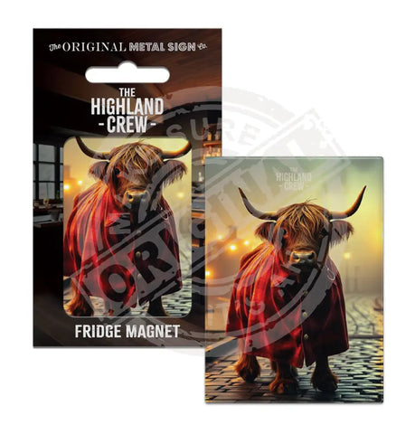 HIGHLAND CREW - Trainyard Fridge Magnet Metal Signs