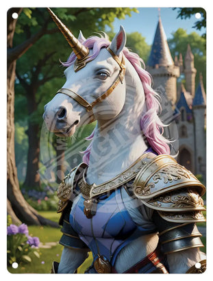 HIGHLAND CREW - Unicorn Mini Metal Sign 15cm x 20cm Metal Signs