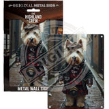 HIGHLAND CREW - Westie Dog Mini Metal Sign 15cm x 20cm Metal Signs