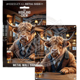 HIGHLAND CREW - Whisky Bar Mini Metal Sign 15cm x 20cm Metal Signs