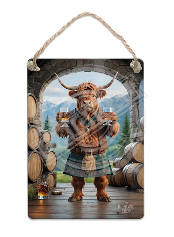 HIGHLAND CREW - Whisky Barrels Fridge Magnet Metal Signs