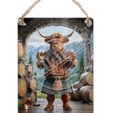 HIGHLAND CREW - Whisky Barrels Dangler Metal Signs